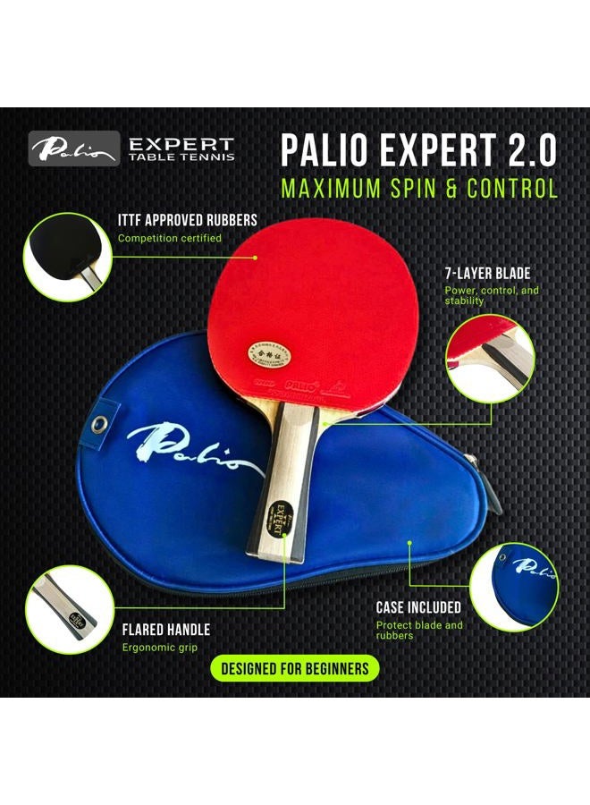 Expert Table Tennis مضرب تنس الطاولة باليو إكسبيرت 2 وحافظة - Image 2