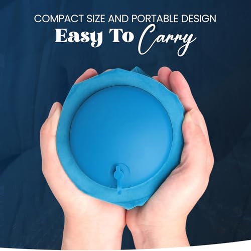 Homeaura Inflatable Travel Air Filled Pillow - Ultralight Camping Pillow For Lumbar Support - Compressible Neck Pillow For Camping, Hiking, And Travel (Sky Blue) - Image 5