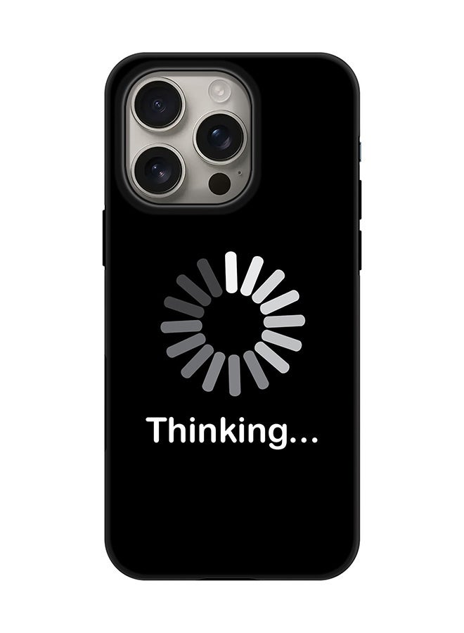 Stylizedd Tough Pro Magnetic Case for iPhone 16 Pro, Dual Layer hybrid PC + TPU Mobile Cover Matte - Thinking - Image 1