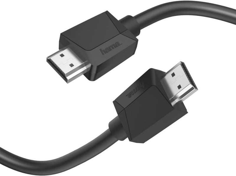 Hama 4K HDMI Cable 1.5m High Speed 18Gbps with Ethernet HDR ARC for 4K Ultra HD 60Hz TV, PS5, Xbox, Blu-ray, Laptop, Streaming Fully Shielded Premium Black - Image 1