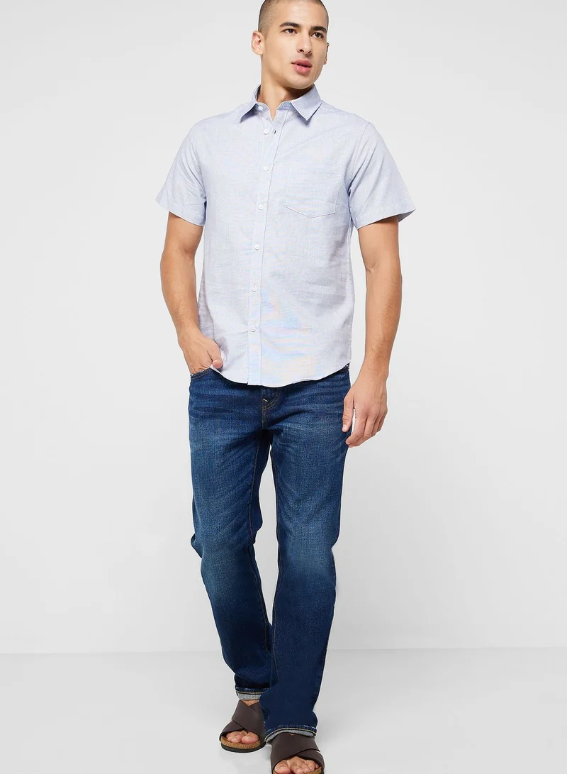 Robert Wood Short Sleeve Dobby Shirt