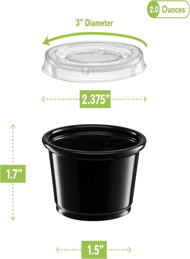 V4L Black Round Takeout Food Containers Food Storage Containers With Lids Freezer Safe | Meal Prep | Microwavable Dishwasher | Leakproof | BPA Free (100ml Pack of 50) - Image 5