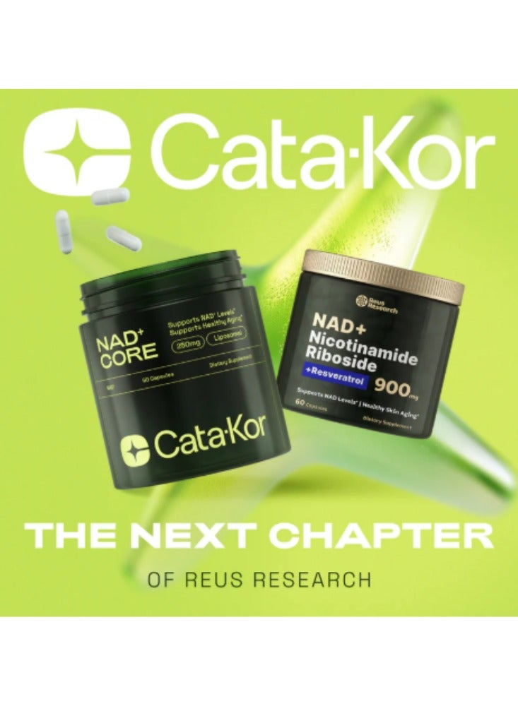 Cata-Kor Liposomal NAD+ 250mg Anti-Aging & Energy Supplement – Supports Focus, Vitality & Healthy Aging, Halal, Non-GMO, Gluten-Free, 60 Capsules - Image 5