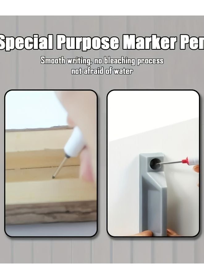 8 قطع مجموعة علامات نقطية طويلة متينة 4 ألوان أسود أحمر أزرق أبيض - Image 4