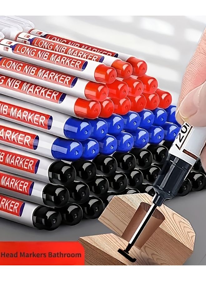 8 قطع مجموعة علامات نقطية طويلة متينة 4 ألوان أسود أحمر أزرق أبيض - Image 2