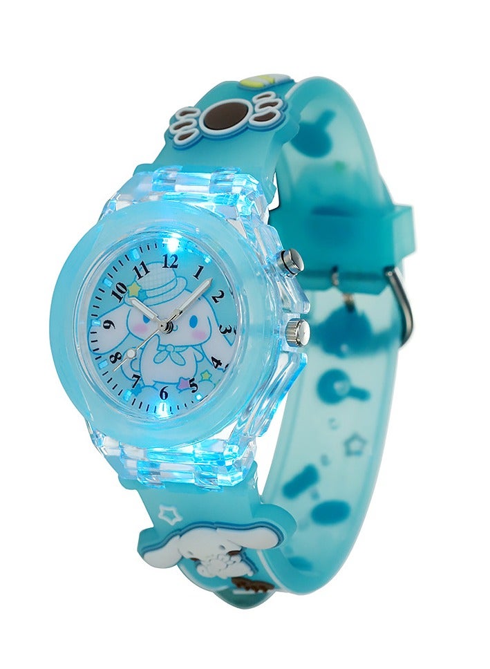 Kids Smartwatches Watch Bracelet Luminous with 3D Cartoon Silicone Children Wrist Watch Child Toys for Girls Kids Blue  - Image 1
