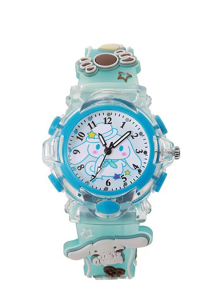 Kids Smartwatches Watch Bracelet Luminous with 3D Cartoon Silicone Children Wrist Watch Child Toys for Girls Kids Blue  - Image 5