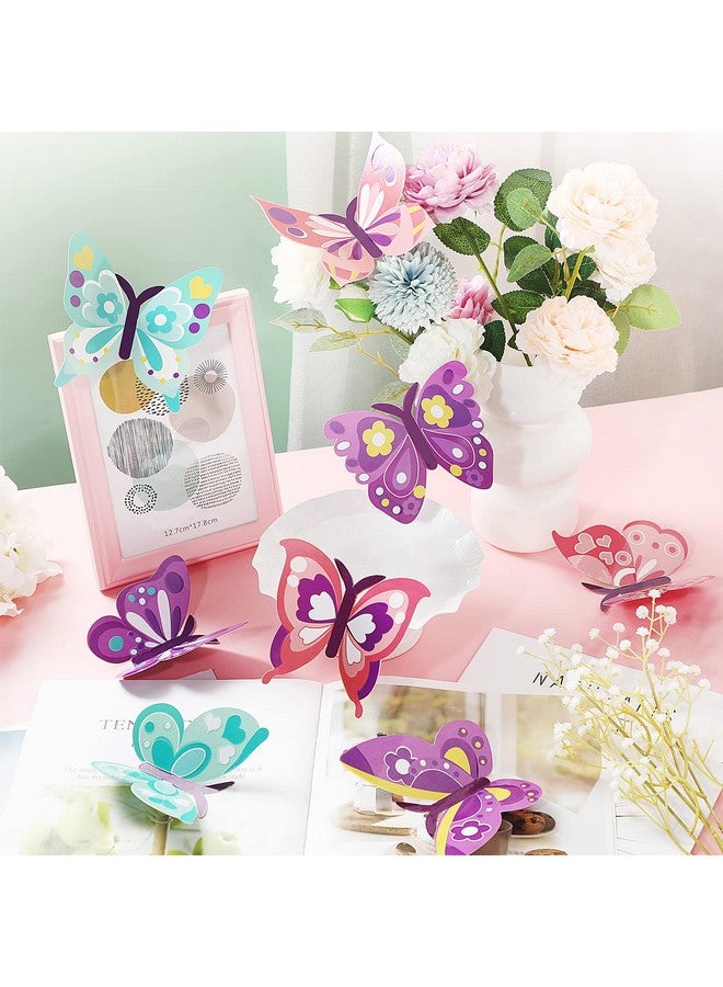 Tatuo 48 Pcs Spring Butterflies Craft Kits for Kids DIY Art Spring Make Your Own Butterflies Paper Craft Set Butterfly Birthday Party Supplies for Home Class Game Activities Art Project - Image 3