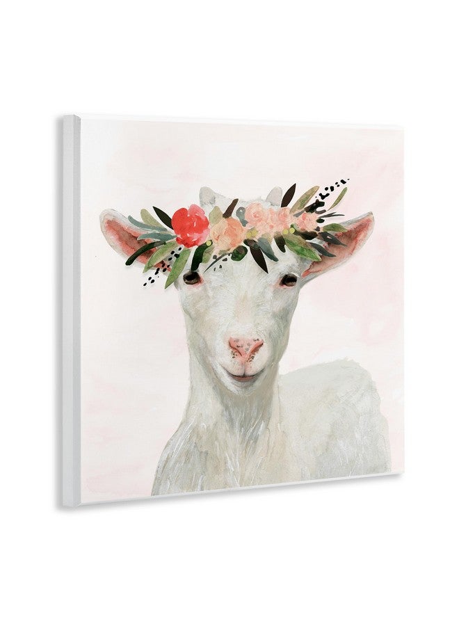 Stupell Industries The Stupell Home Décor Collection Springtime Flower Crown Baby Goat Wall Plaque Art, 12 x 12, Multi-Color - Image 3