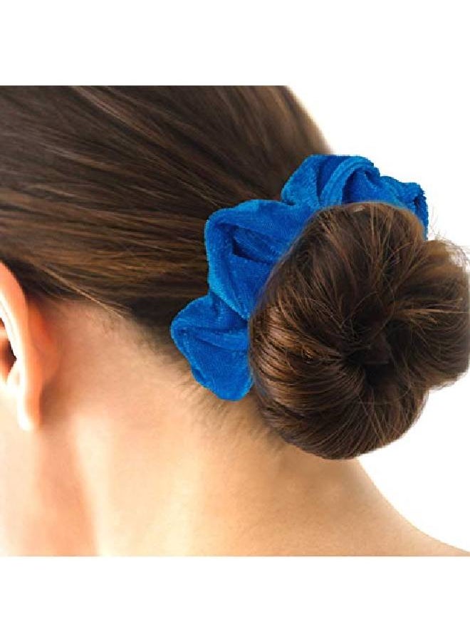 Kenz Laurenz Scrunchies For Hair 2 Velvet Hair Ties For Women Girls Hair Elastics Ponytail Holder Scrunchy Girl Accessories Elastic Hair Bands Scrunchie Pack (Purple)  - Image 3