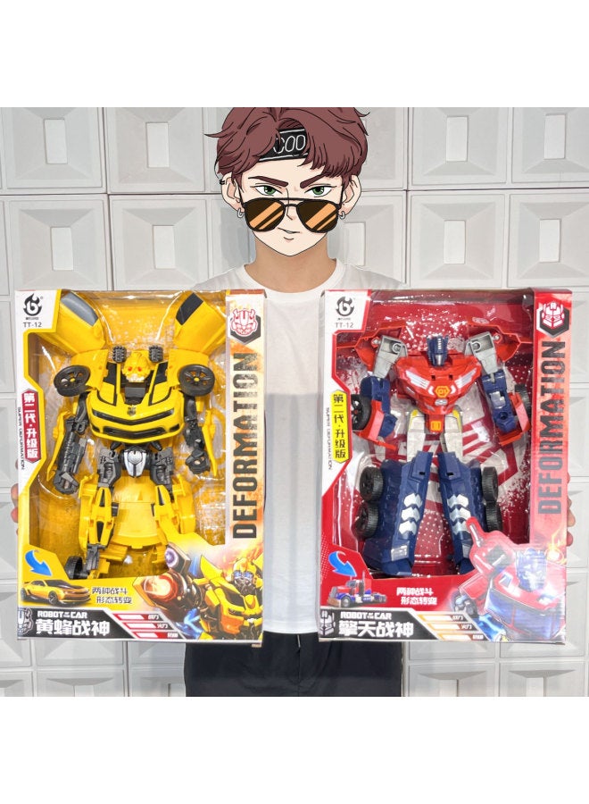 Children's Boy Deformation Toy King Kong Mecha Wasp Optimus God Of War Robot Kindergarten Institution Enrollment Gift-Color:Fighter Deformation (three Types Mixed) Yth050 - Image 2