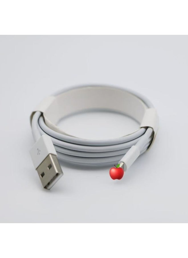 Generic - Apple Data Cable Suitable For Mobile Phone TWS Bluetooth Headset USB Charging Cable Second Generation Third Generation Sixth Generation Seventh Generation With Machine Cable-Color:White -Length:1m - Image 1