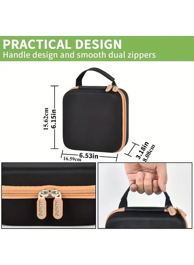 Wireless Label Maker Case Durable EVA Inkless Printer Tape Refill Holder With Mesh Pocket For Cables Black - Image 5