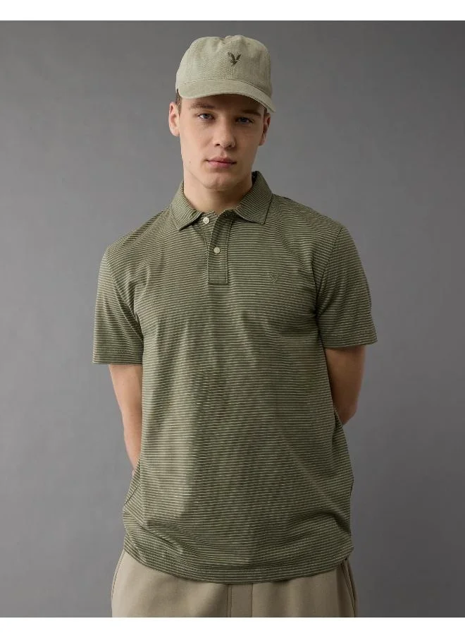 امريكان ايجل AE Club Striped Polo Shirt