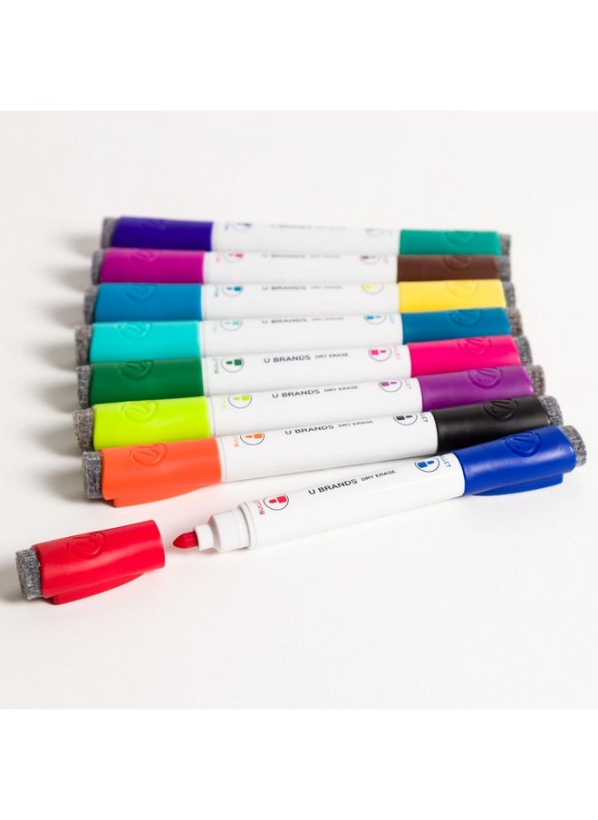 U Brands Doubleended Magnetic Dry Erase Markers Bullet Tip 8 Count 16 Assorted Colors (5017T0624)  - Image 4