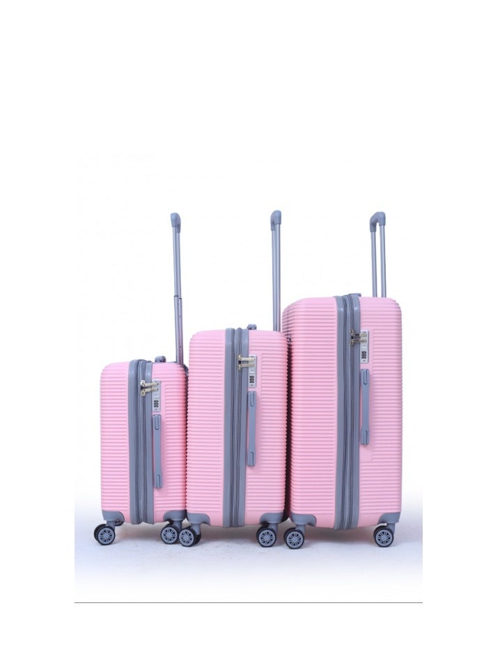milano - Milano Silicone Shatterproof 3-Piece Luggage Set for Women with Zippered Ends - Image 1