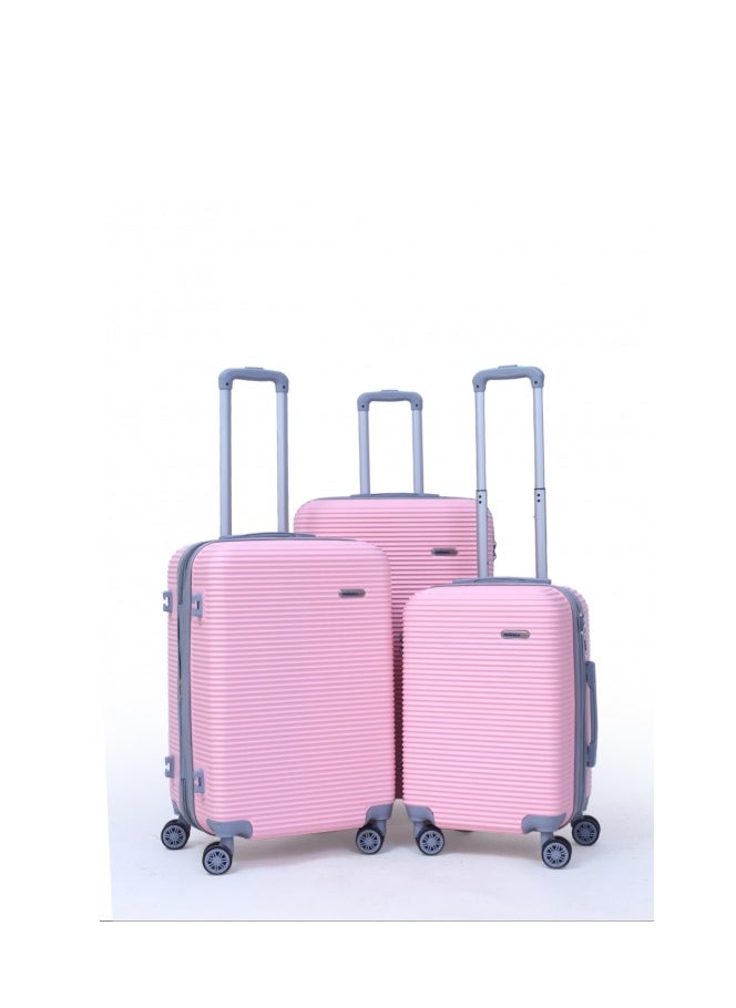 milano - Milano Silicone Shatterproof 3-Piece Luggage Set for Women with Zippered Ends - Image 1