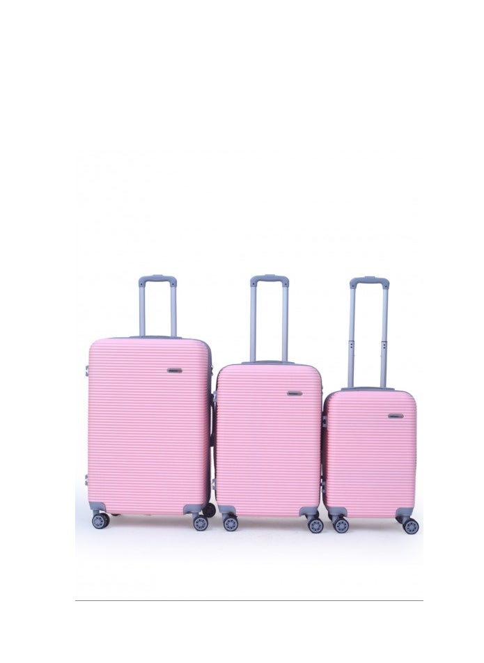 milano - Milano Silicone Shatterproof 3-Piece Luggage Set for Women with Zippered Ends - Image 1