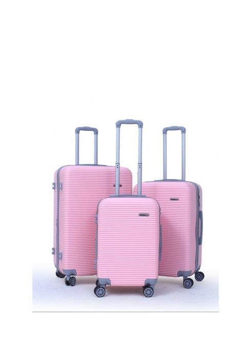 Milano Silicone Shatterproof 3-Piece Luggage Set for Women with Zippered Ends