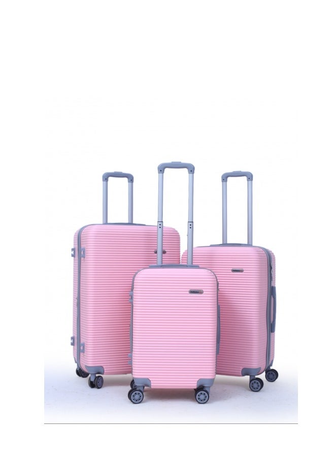 milano - Milano Silicone Shatterproof 3-Piece Luggage Set for Women with Zippered Ends - Image 1