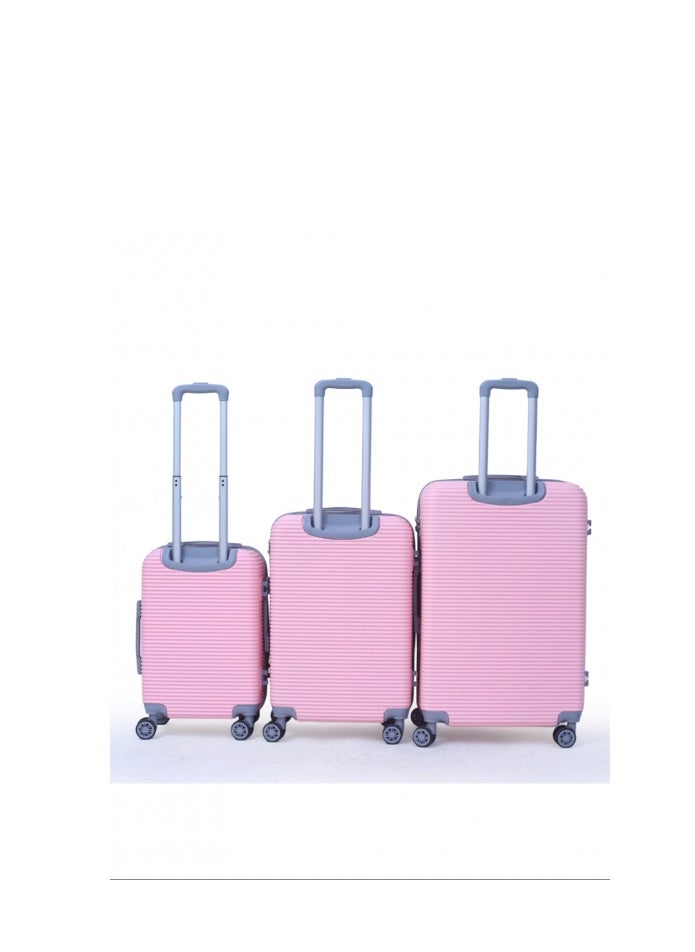 milano - Milano Silicone Shatterproof 3-Piece Luggage Set for Women with Zippered Ends - Image 1