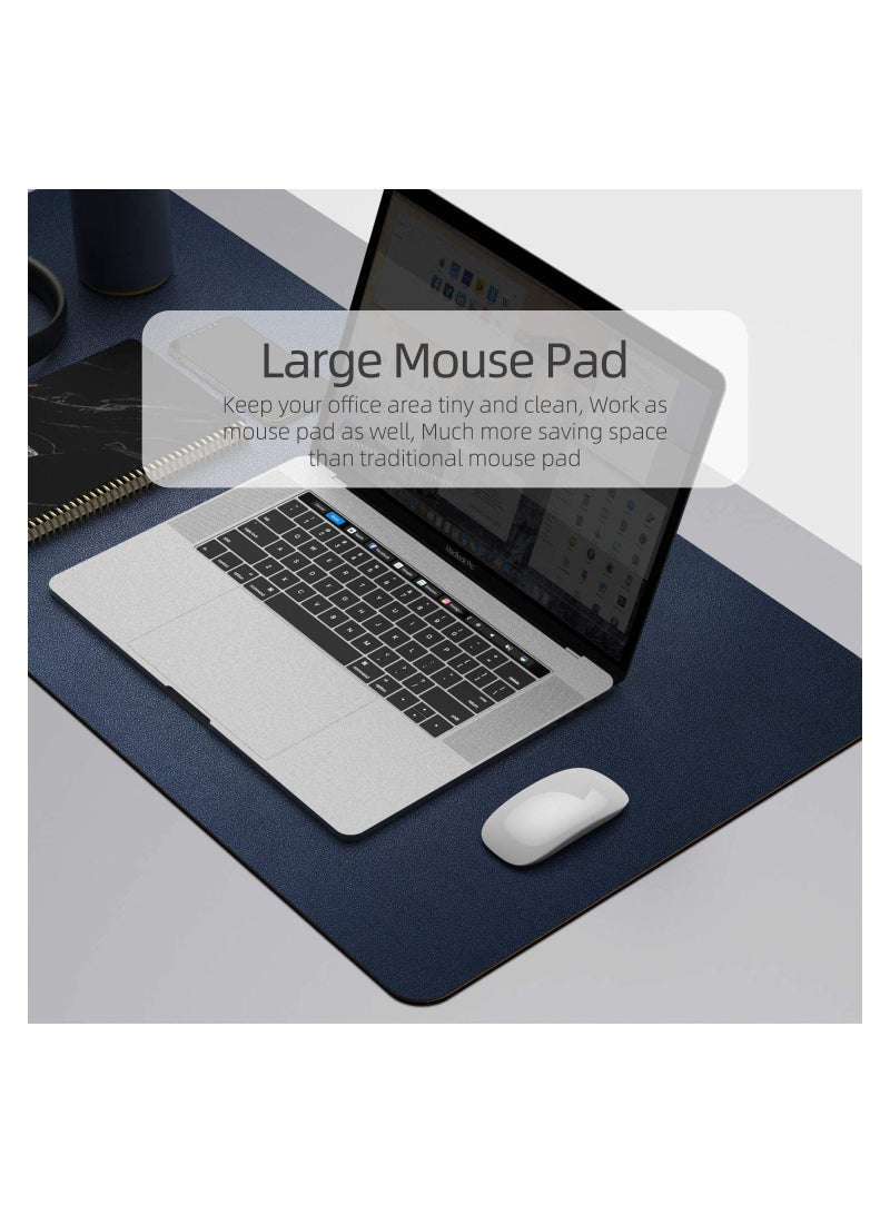 Cool Baby COOLBABY Multifunctional Office Desk Pad, Ultra Thin Waterproof PU Leather Mouse Pad, 80*40 CM，Yellow + Blue - Image 4