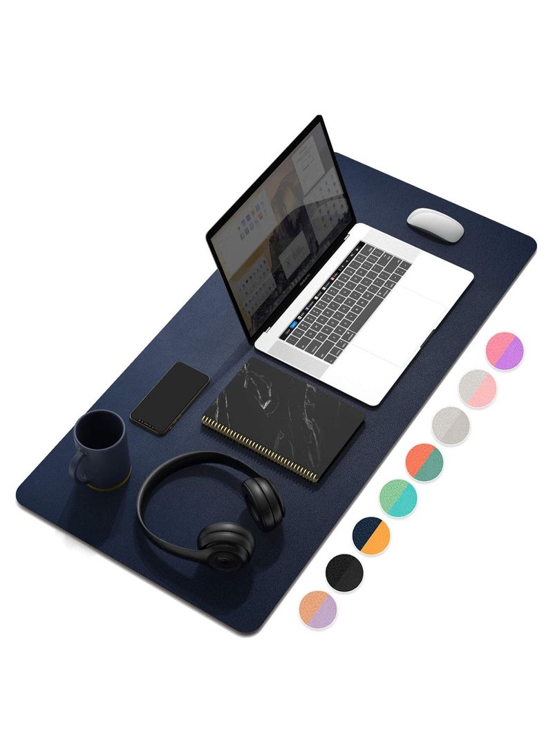 Cool Baby COOLBABY Multifunctional Office Desk Pad, Ultra Thin Waterproof PU Leather Mouse Pad, 80*40 CM，Yellow + Blue - Image 1