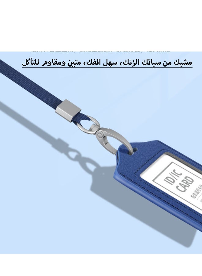نيوترل حافظة بطاقة عمل من الجلد الطبيعي 71x109 مم، حافظة جلدية فاخرة بتصميم عمودي — مناسبة للمكتب والمدرسة والعمل والفعاليات (سوداء) - Image 5