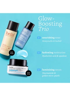 belif belif Uncover Your Glow Set, Aqua Bomb Daily Face Moisturizer, Niacinamide Vitamin C Golden Glow Serum, Aqua Bomb Hydrating Toner - Hyaluronic Acid, For All Skin Types, Korean Skin Care  - Image 3