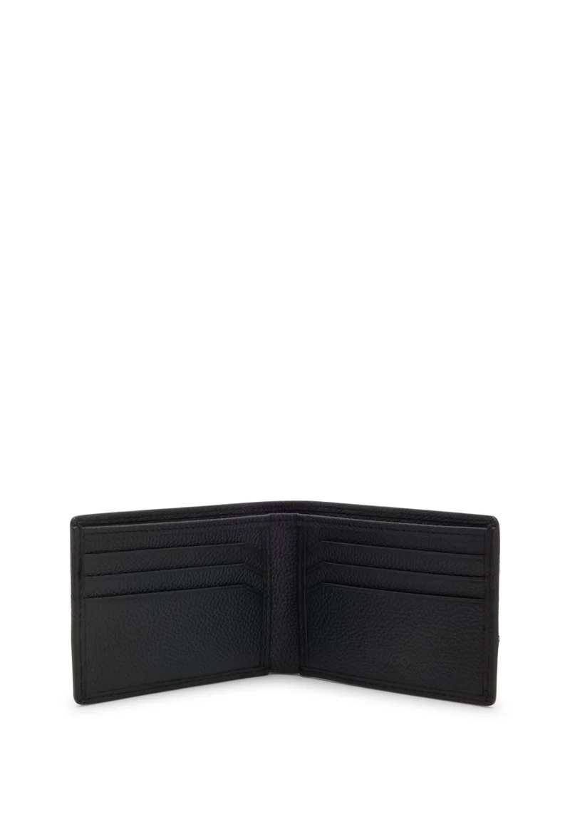 HUGO Leather wallet with stacked logo