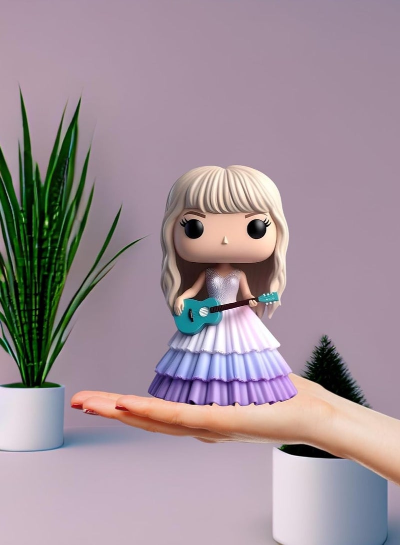 عام دمية تسينجر النجمية الرائعة - دمية أزياء راتنجية غنائية، بتصميم كرتوني ساحر، مصممة خصيصاً لعشاق تايلور والأصدقاء - Image 5