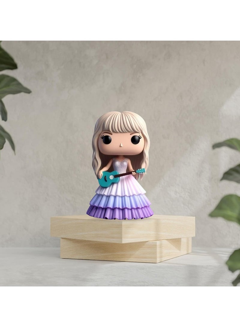 عام دمية تسينجر النجمية الرائعة - دمية أزياء راتنجية غنائية، بتصميم كرتوني ساحر، مصممة خصيصاً لعشاق تايلور والأصدقاء - Image 2