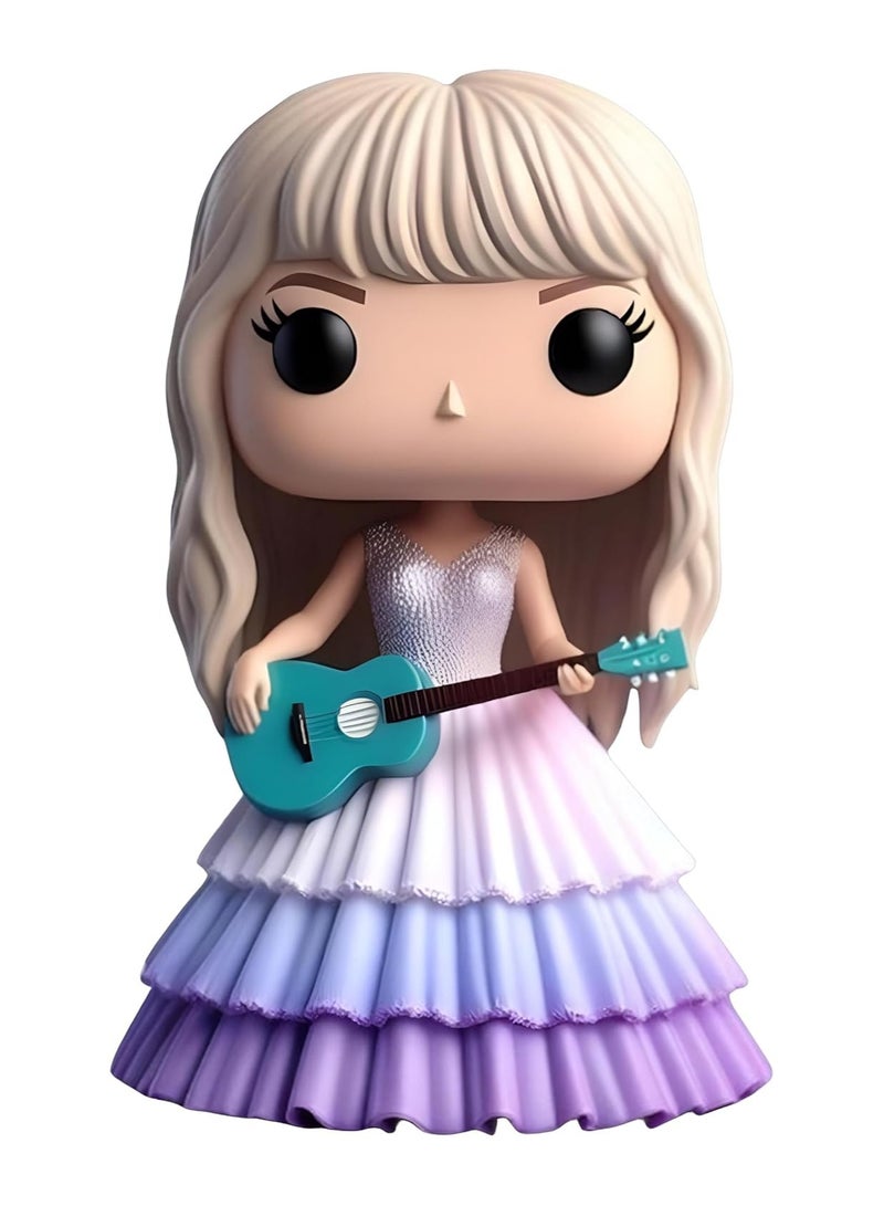 عام دمية تسينجر النجمية الرائعة - دمية أزياء راتنجية غنائية، بتصميم كرتوني ساحر، مصممة خصيصاً لعشاق تايلور والأصدقاء - Image 1