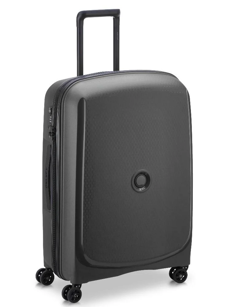 DELSEY Paris Belmont+ 71cm Hardcase 4 Double Wheel Non-Expandable Check In Luggage Trolley Black