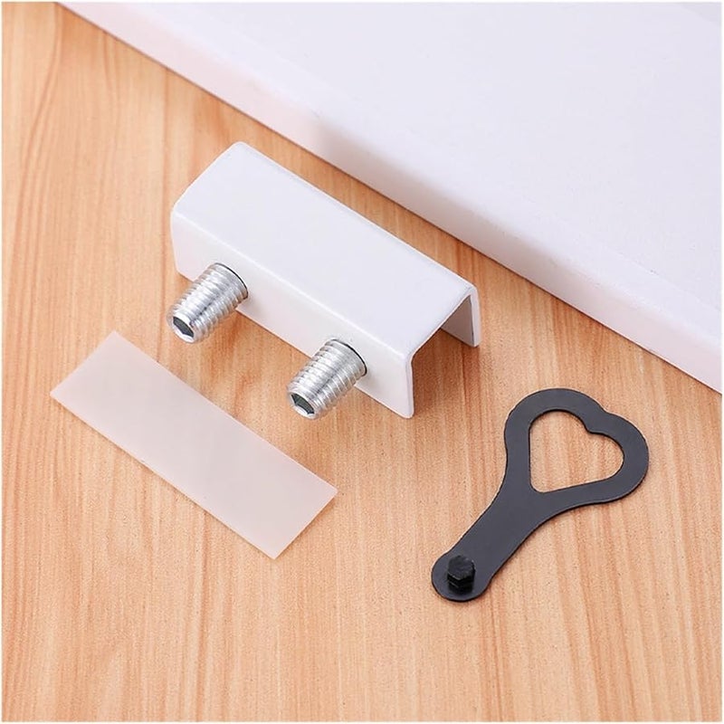 White B Stainless Steel Sliding Window Door Safety Lock Track - Image 3