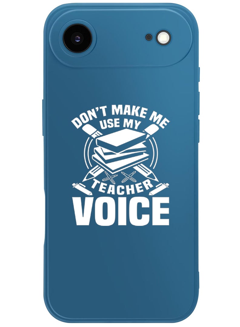 Theodor Protective Slim Fit Case Liquid Silicone Cover with Full Body Protection Anti-Scratch Shockproof Case For Apple iPhone 17 Air (Blue) Teacher Voice - White - Image 1