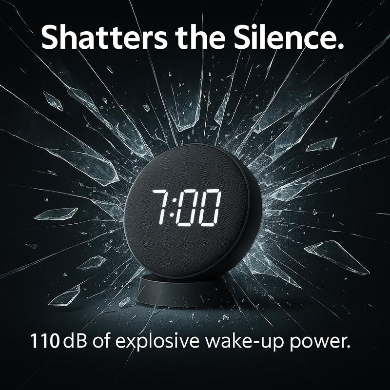 REACHER Loud Alarm Clock with Bed Shaker for Heavy Sleepers - Vibrating Alarm Clock for Travel - Image 3