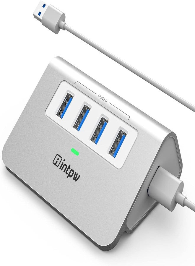 intpw USB Hub, 4 Ports USB 3.0 Hub Multi USB Port Expander Dongle USB Extension Multiport Adapter with 3.3ft Cable USB Splitter for Laptop, PC, Xbox, Flash Drive, Printer, Camera, Keyborad, Mouse - Image 1