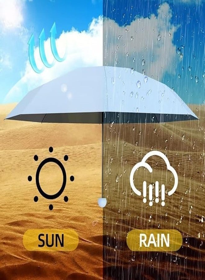 YUG ENTERPRISE Compact Folding Umbrella, Mini Portable Design, 42.5 Inch Coverage, UV Protection, 8 Reinforced Ribs, Waterproof Technology, Multicolour with Carrying Case - Image 5