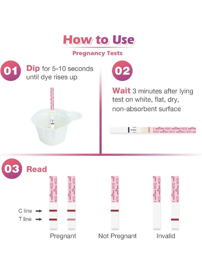 Easy@Home مجموعة اختبار الإباضة من Easy@Home: 50 شريط اختبار إباضة و 20 اختبار حمل مبكر و مقياس حرارة قاعدي واحد و 70 كوب بول - Image 5
