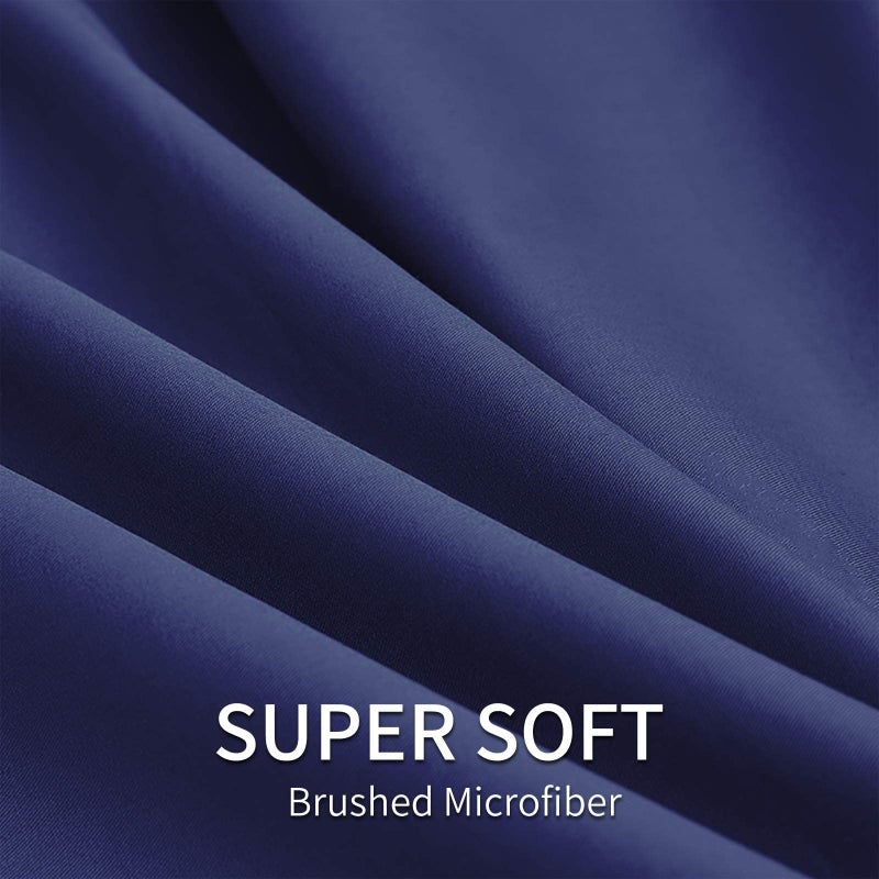 EaseHome مجموعة سرير سرير بحرية بحجم كوين سفيلي - 1800 خيط عدد من الجيب العميق إلى 18 بوصة مرتبة 4 قطعة - صفائح الفراش الممتازة ومجموعة وسادات - ناعم إضافي - Image 3