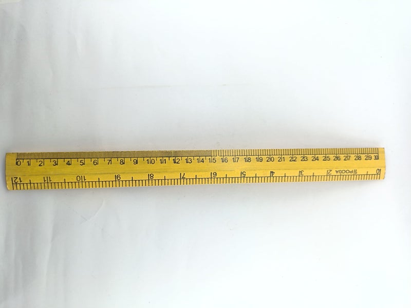 advancedestore Scale RULER wood yellow Colour Pack of 2 (12Inches) - Image 2
