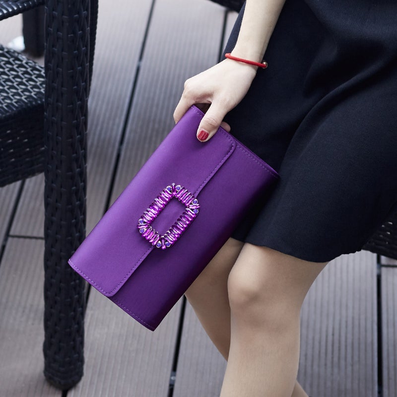 Women'S Bag New Square Buckle Wedding Dress Celebrity Leisure Banquet Bag Diamond-Encrusted Dress Bag Crossbody Chain Handheld Banquet Bag - Image 5