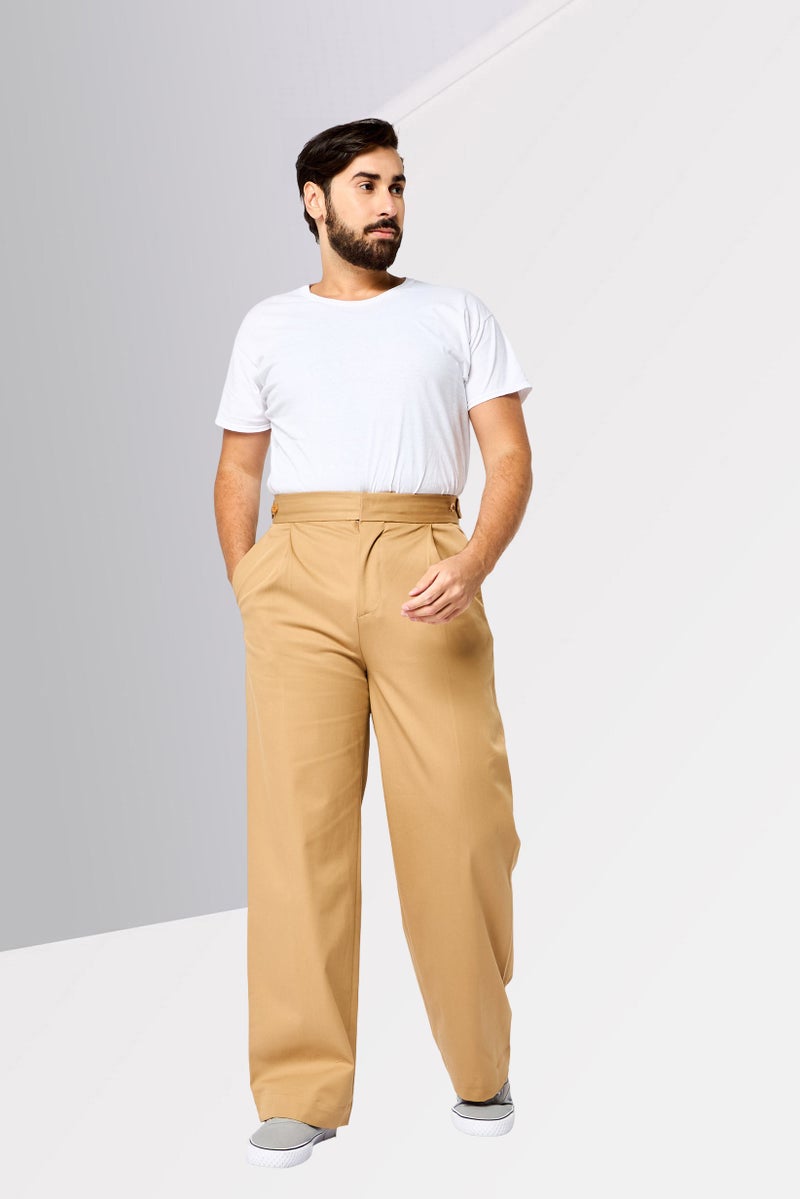 GANT Men Solid Non Stretchable Chino Pants, Tan  - Image 2