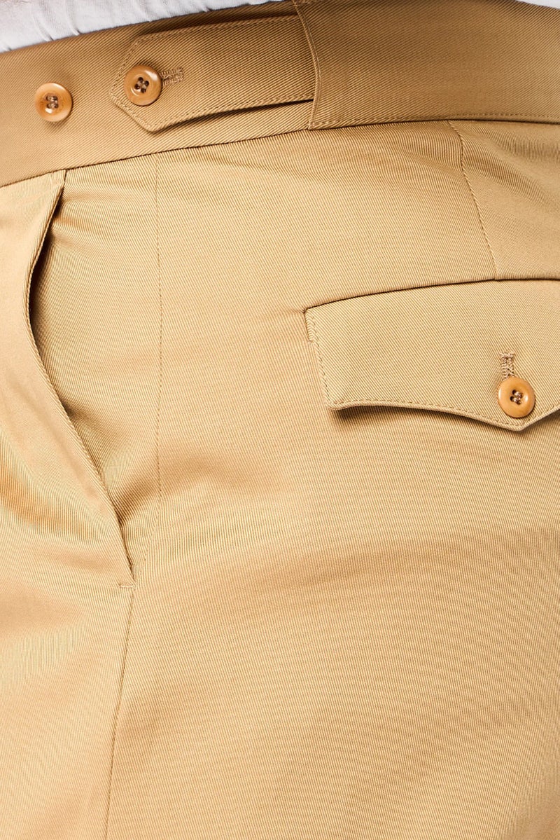 GANT Men Solid Non Stretchable Dress Pants, Tan - Image 2