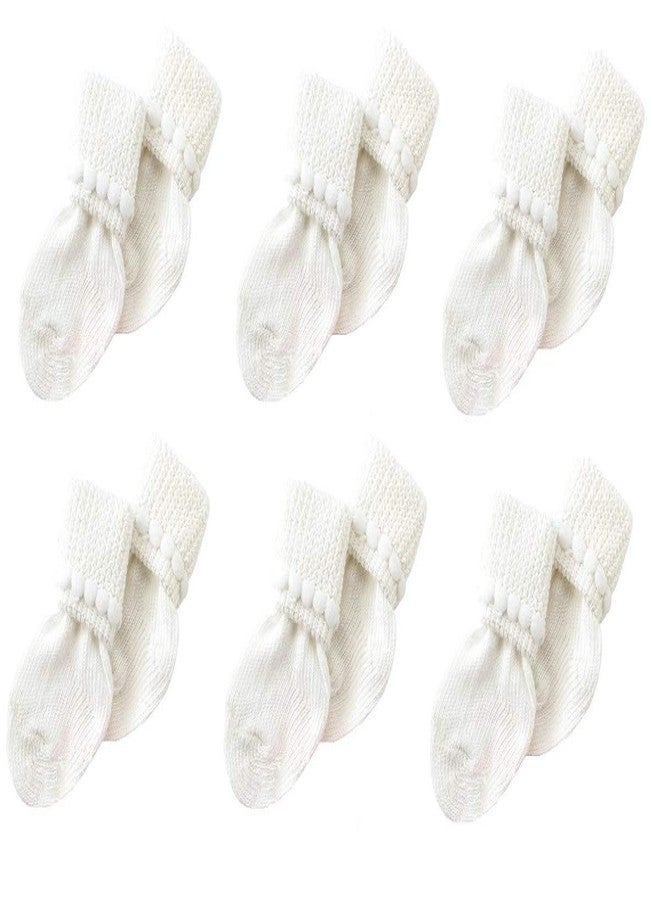 Nurses Choice Baby Socks 6‑Pack - Soft Cotton Unisex Infant Socks - Stay‑On, Breathable, Hospital Trusted Newborn Essentials - Comfortable Baby Socks for 3-6 Months (White) - Image 1