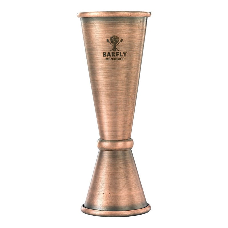 Barfly M37005ACP Japanese Style Jigger 1 oz x 2 oz Antique Copper