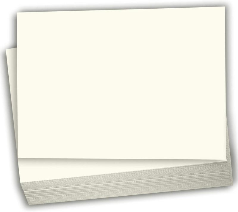 Hamilco Cream Colored Cardstock Thick Paper - Blank Index Flash Note & Post Cards - Greeting Invitations Stationary 4 X 6" Heavy Weight 100 lb Card Stock for Printer - 100 Pack - Image 1