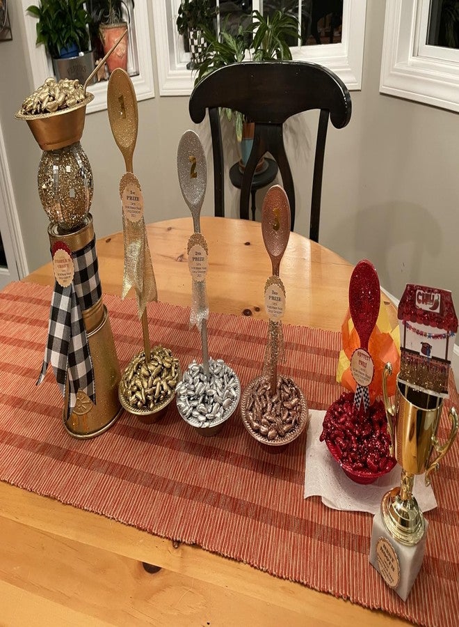 BICB Wooden Cooking Oval Spoons - 8”, 10”, 12”, 14” Long Mixing Set - Solid Beechwood Cookware - Perfect for Stirring, Mixing, Tasting, & Serving Food - Pack of 4, Rustic Brown Color - Image 5