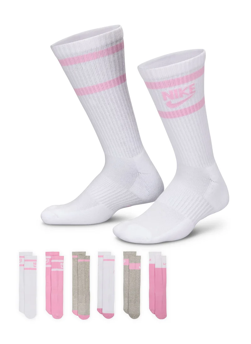 Nike Youth 6 Pack Everyday Cushion Crew Socks